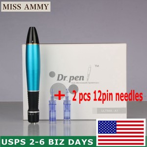 Electric Auto Micro Needle Rechargeable DR.PEN Stamp Derma Pen + 42Pin Needles (5PCS) Deluxe Collagen Eye Mask Collagen Pads For Women 10 pairs Sheets/Natural Eye Patches With Anti-aging and Wrinkle Care Properties/Help Reduce Dark Circles
