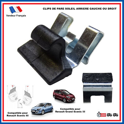 Clip Parasole Per Renault Scenic 3 - Ricambio 964000020R, Confezione Da 2 Pezzi, Nero - Foto 7