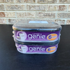 Litter Genie Standard Refill Cat Litter Box Pack of 2 Kitty 6 Weeks Usage 10.5ft