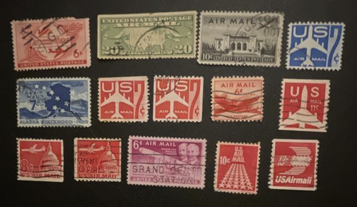 US Air Mail Briefmarken. Gebraucht. #3