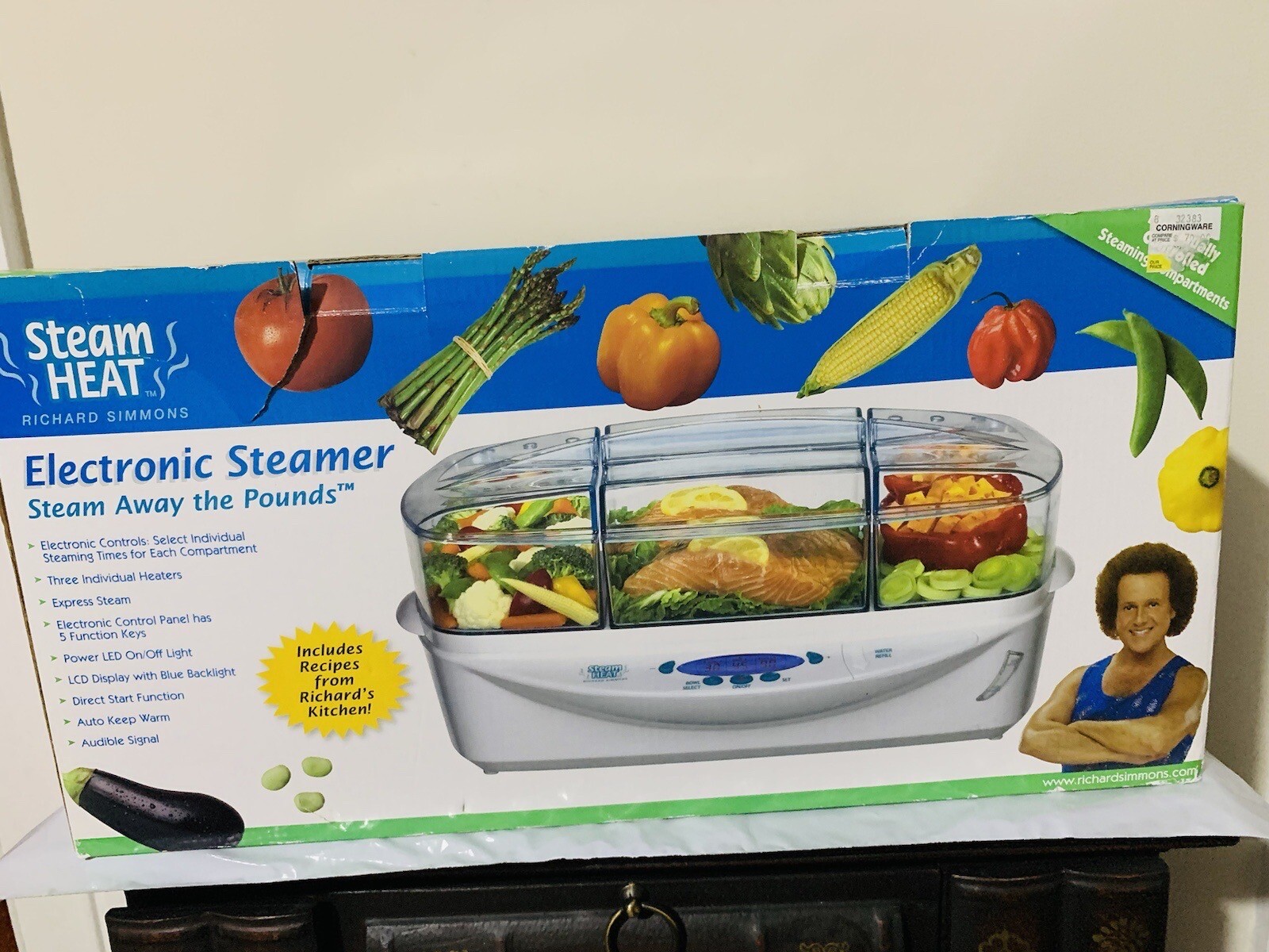 Steam+Heat+by+Richard+Simmons+Electric+Steamer+for+Healthy+Cooking+7C