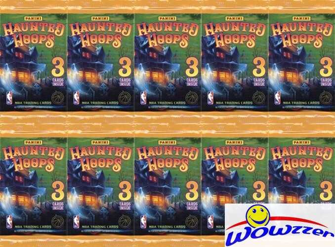 (10) 2023/24 Panini Haunted Hoops Factory Sealed Foil Packs! Wembanyama RC Yr!