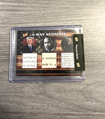 Activists AUTHENTIC RELIC CARD!! SIX RELICS ON THIS CARD! Lincoln ...