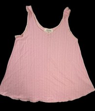 Vtg Victoria s Secret Night Shirt L Pink Floral Cottagecore Sleep Shirt Tank