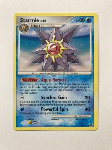 Starmie 50/111 Uncommon Platinum Rising Rivals Pokemon Card NM/LP Non ...