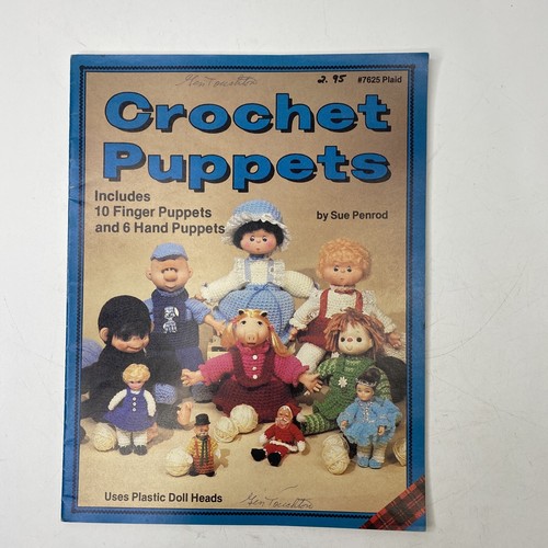2 Vintage 1978/ 1982 Crochet Puppets and Toys Leisure Arts Sue Penrod Plaid 7625 - Picture 4 of 6