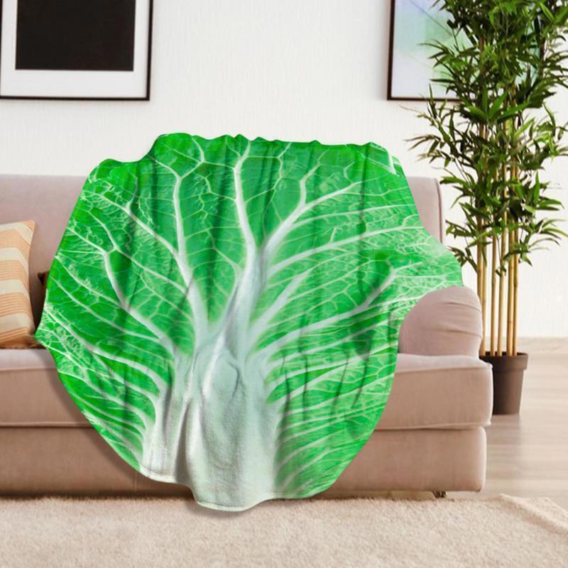 Cabbage Lettuce Printed Blanket Plush Throw Blankets Sofa Bed Flannel