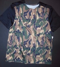NWT Short Sleeve Dance Shirt Camoflauge Army Military Costume t shirt boys large