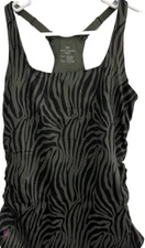 Ruby Ribbon Square Neck Sport Tank 46 Racerback Shelf Bra Style 1748 Olive NWT