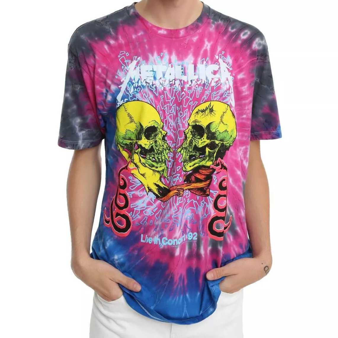 metallica tie dye tee
