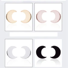 2pairs stainless steel Crescent Moon earrings, 4 colors Wholesale FJS13-002