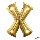 40" GOLD Letter X Mylar Foil Balloon 1 pc Party BackDrop Decorations Supply