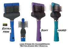 Master Grooming Tools DOUBLE WIDE FLEXIBLE FLEX SLICKER BRUSH PET Mat Breaker 