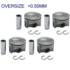 4 Set OVERSIZE +0.50mm Piston For Hyundai Elantra Kia Soul Forte 1.6T 2014-2020