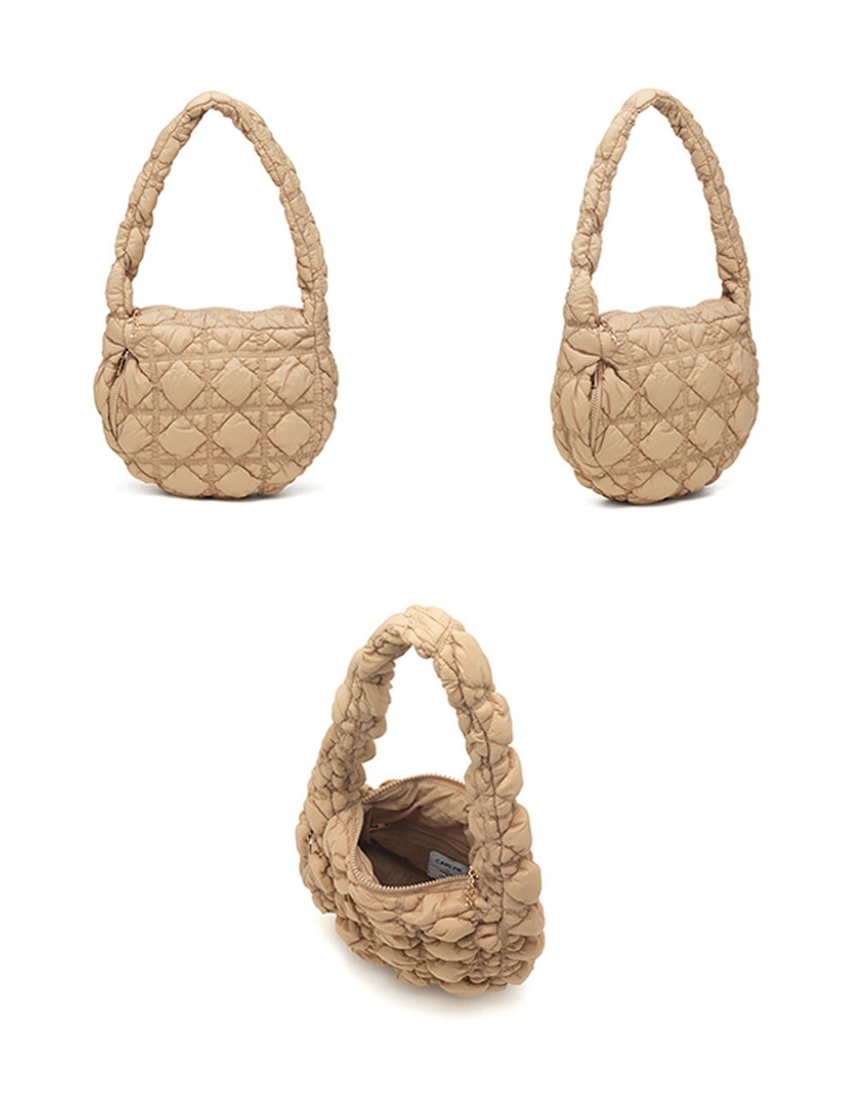 ★CARLYN★ Emme Baekcharm 5colors J74103010 CARLYN SOFT M Shoulder Bag : Beige, Black, Blue, Lime Neon