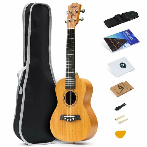 Batking Ukulelen Tenor 26" Ukelelen Solid Top Mahagoni Tenor Uke Gigbag Gurt - Bild 1 von 7