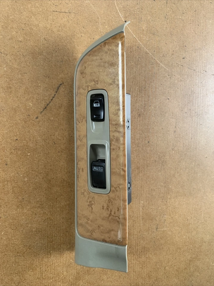 Infiniti QX4 2001 2002 interruptor de control de ventana pasajero delantero grano de madera Foto 2 de 4