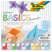 folia FaltbläTter Basic Intensiv, 150 X 150 Mm, 50 Blatt
