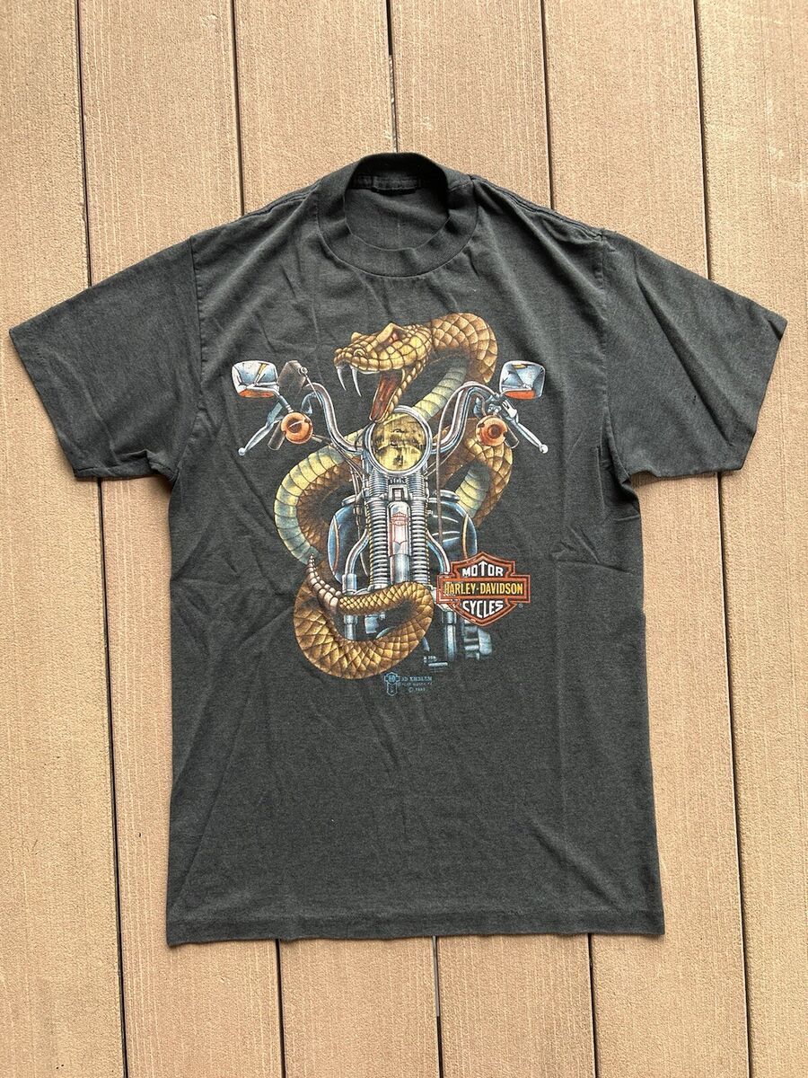 Vintage Harley Davidson 3D Emblem Single Stitch T-Shirt Vintage Harley Davidson 3D Emblem Single Stitch T-Shirt