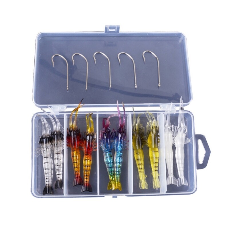 Fishing Accessories Shrimp Fishing Lures Fishing Jigs Silicone Artificial Baits - Image 1