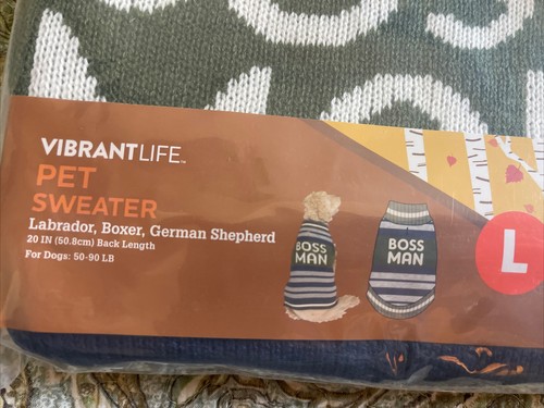 NIP—2 VIBRANT LIFE PET SWEATER L. 50-80lbs. Lab, german shepherd. 20” RED HOODED - Picture 5 of 9
