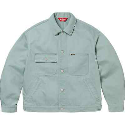 Supreme Denim Chore Trucker Jacket Black Mint Stripe 3colors Supreme Denim Chore Trucker Jacket Black Mint Stripe 3colors