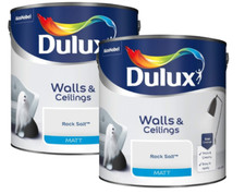 Dulux 500006 Matt Emulsion Paint For Walls And Ceilings - Rock Salt 5 Litre
