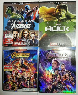The Avengers +Endgame +Infinity War +Incredible Hulk Blu ...