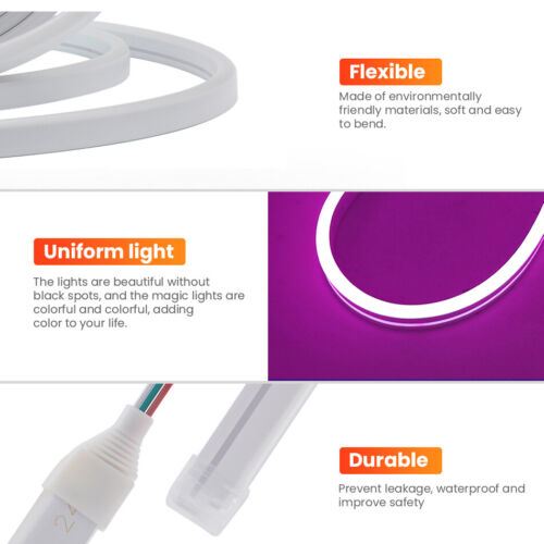 WS2811 RGB Neon strip Addressable Dream color 8x16mm LED stirp light DC12V 24V - Picture 4 of 10