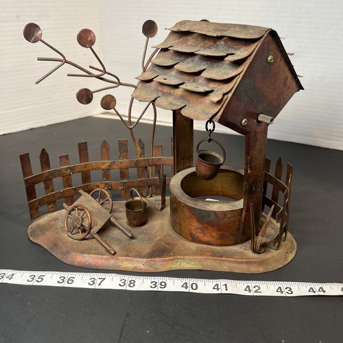 Expositor de pozos de agua de hojalata Cooper coleccionable para decoración del hogar hecho en Hong Kong británico - Imagen 6 de 7