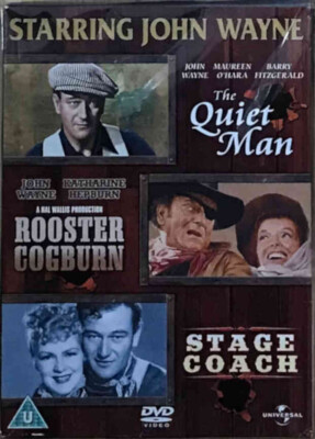 JOHN WAYNE - JOHN FORD - Stage Coach - The Quiet Man - Rooster Cogburn - DVD