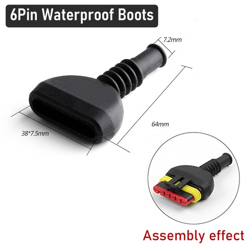 Waterproof Boots for AMP TYCO Superseal Wire Connectors 2Pin 3Pin 4Pin 5Pin 6Pin - Picture 14 of 14