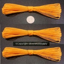 3 Rolls hemp beading cord 90' yellow .5-1mm create necklaces lace 27 metrs m108b