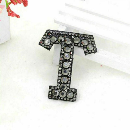A-Z Rhinestone Alphabet Applique Iron On Letters Patch For DIY Clothing Badge - Picture 26 of 32
