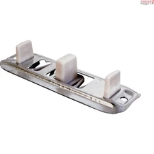 2 Pack Adjustable Closet Door Guides - Stamped Steel Floor Mount with Nylon Tips