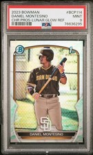 *PSA 9* Daniel Montesino 2023 Bowman Chrome - Lunar Refractor - San Diego Padres