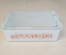 1960's Proctor-Silex Slow Cook Covered Casserole Refrigerator Dish Wheat USA Lid