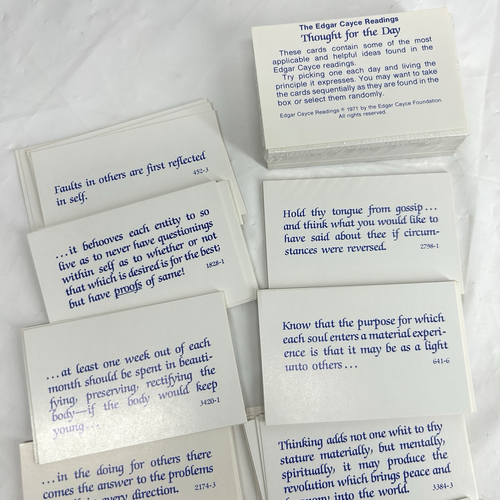 Edgar Cayce Readings Card Deck Thought For The Day Inspiration Vintage 1971 RARE - Picture 7 of 10