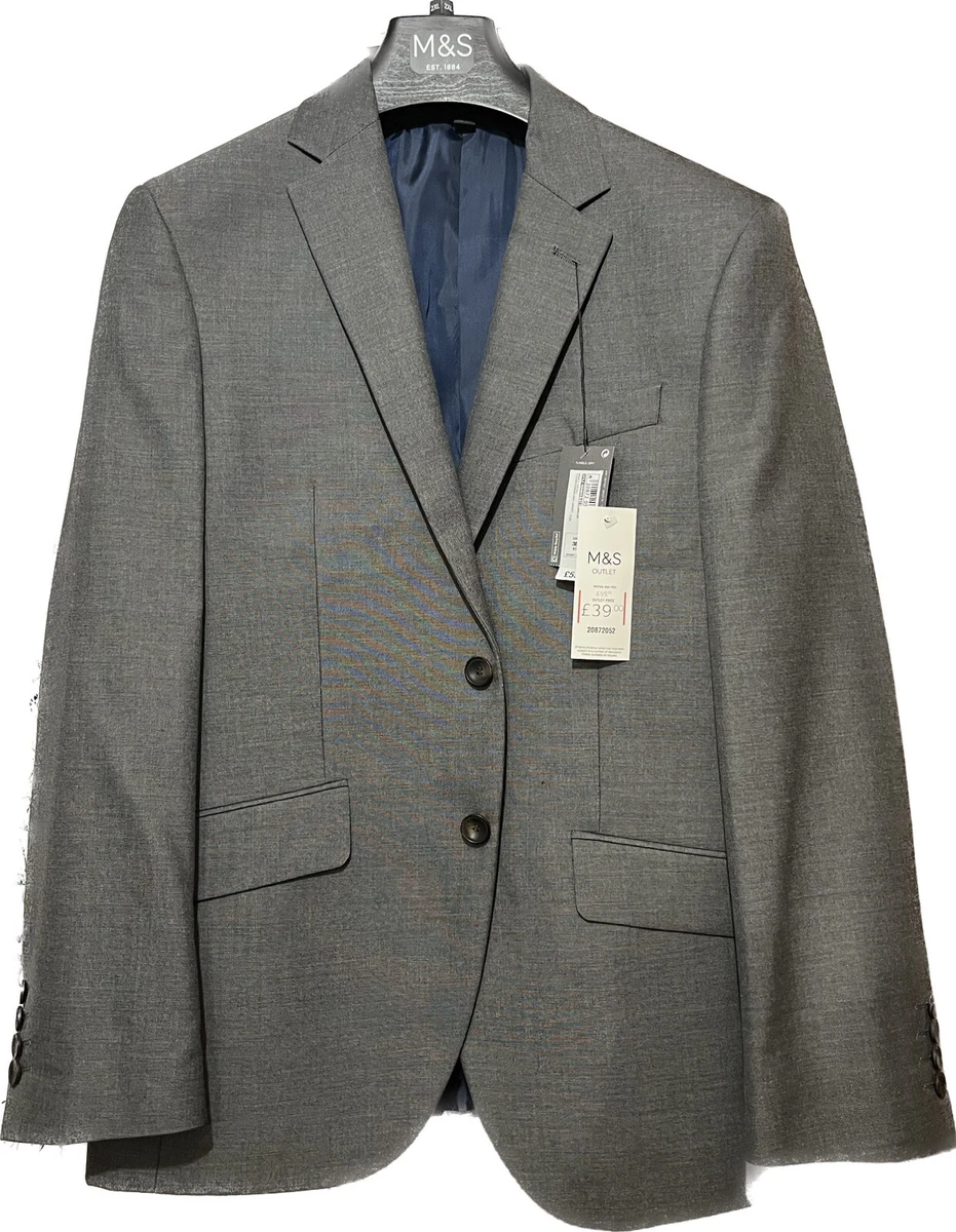 Marks u0026 Spencer Machine Washable Grey Single Breasted Suit 38S | eBay