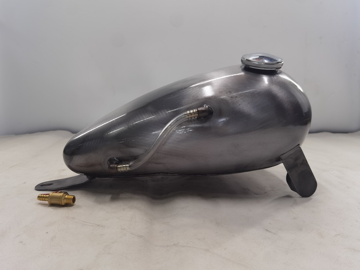 8L Silver Petrol Gas Fuel Tank With Oil Tube For Honda Steed 400