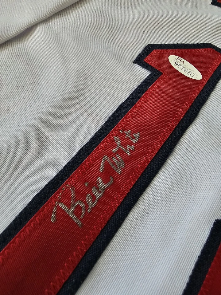 Bill White Autographed/Signed Jersey JSA COA St. Louis Cardinals - Image 2 of 4
