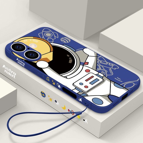 Astronaut Strap TPU Case For iPhone 16 15 Pro Max 14 13 12 11 Shockproof Cover - Picture 20 of 24