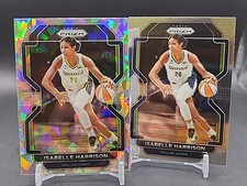 Isabelle Harrison - 2022 WNBA Prizm - Cracked Ice And Base #155 - Dallas Wings
