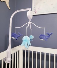 Bedtime Originals Ocean Sea Musical Baby Crib Mobile Plush Toy Whale Octopus
