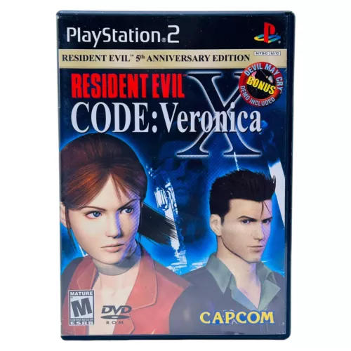 Resident Evil CODE Veronica X (Sony PlayStation 2) PS2 Tested Disc Case & Manual