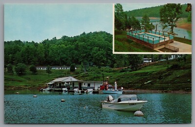 La Follette TN Shanghai Dock Norris Lake c1964 Chrome Postcard