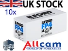 10 Pack: Ilford FP4 Plus 125 Professional Size 120 Black & White Negative Film