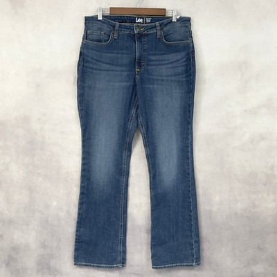 Lee Bootcut Jeans Womens 14 Mid Rise Stretch Denim Classic Western Everyday Wear