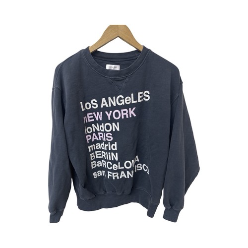 ANINE BING Women’s Sweatshirt City Love Vintage Washed Look Size Large