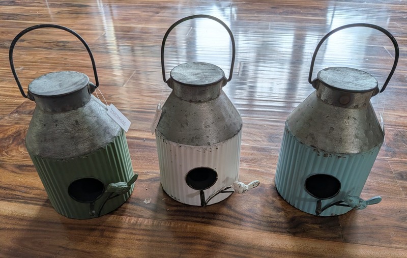 Transpac Whimsical Bird House Trio